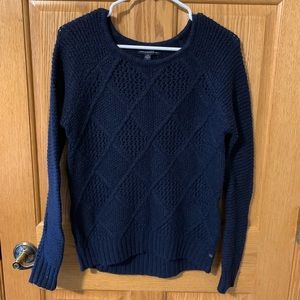 Navy sweater with cute detailing
